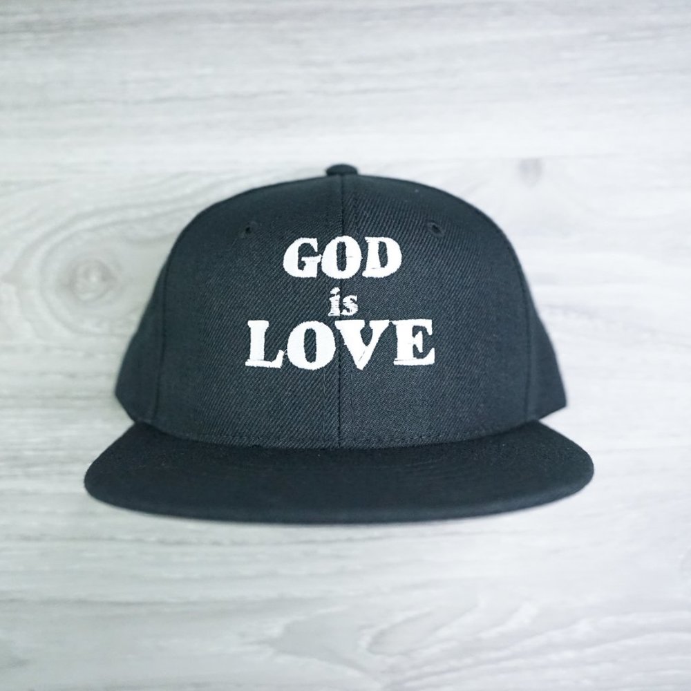 GOD is Love Black Snapback